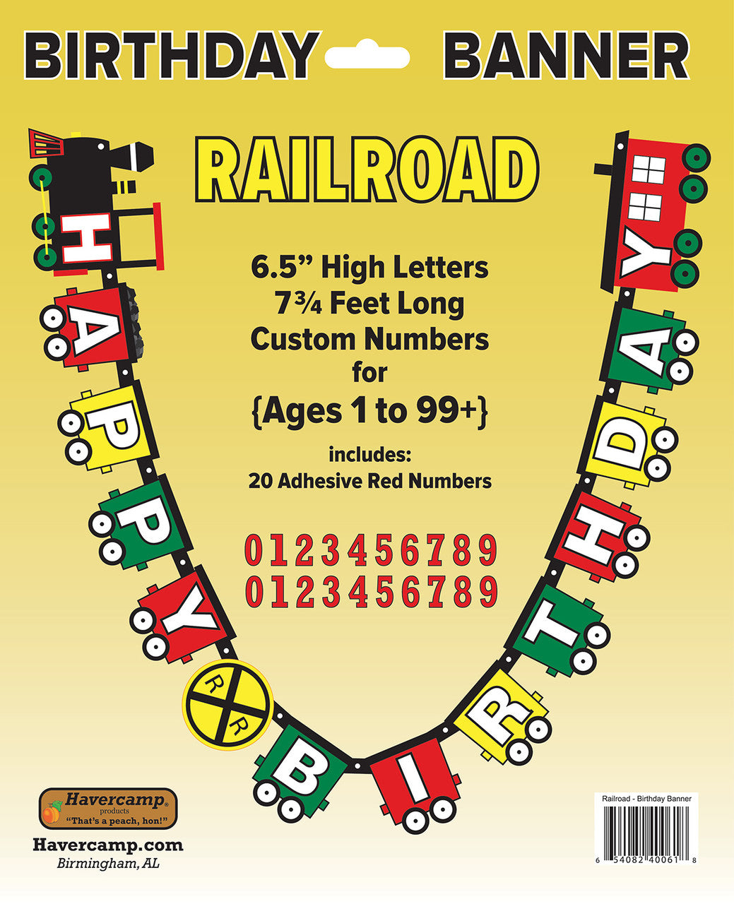 Railroad Crossing Train Party Letter Banner Package
