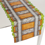 Railroad Track Table Runner Decor