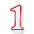 Number 1 (1st) Birthday Candle