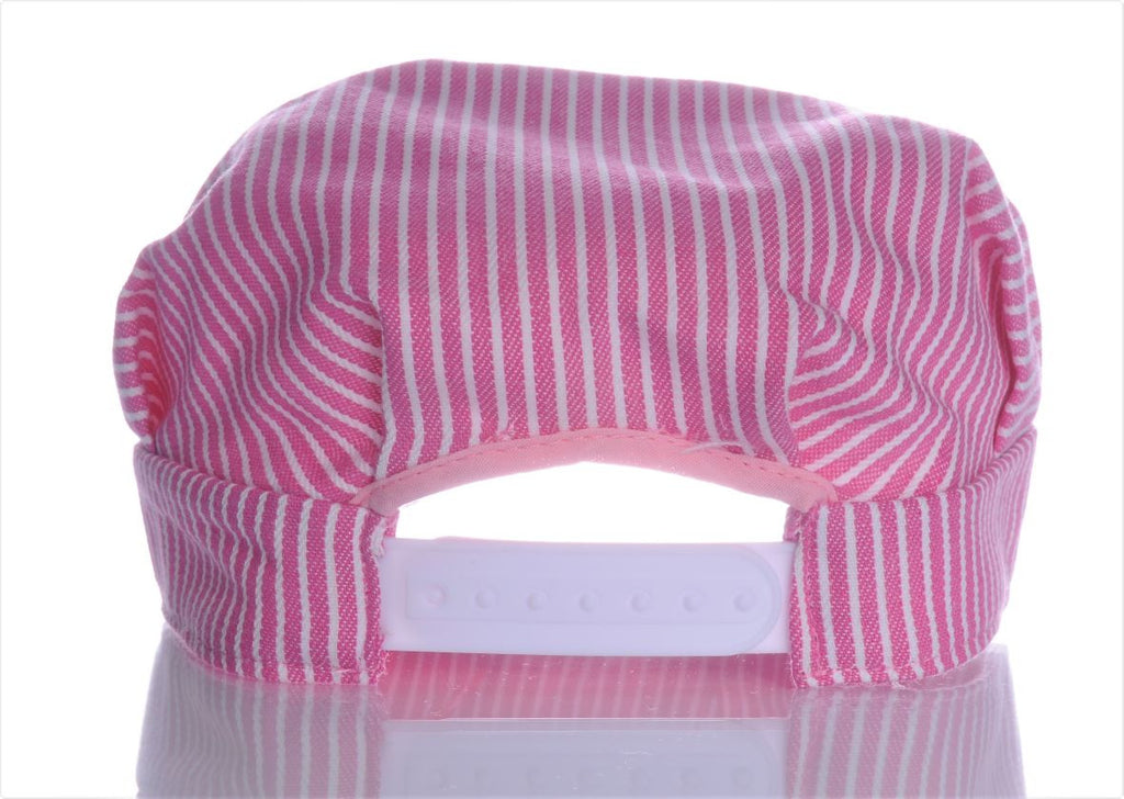Girls Striped Engineer Hat (PINK)