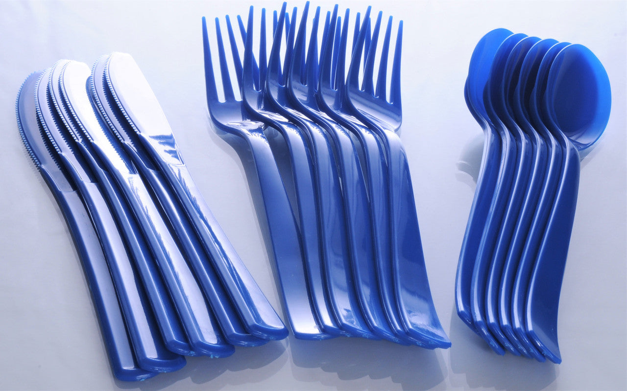 Royal Blue Plastic Cutlery Set ( 18 ct.)