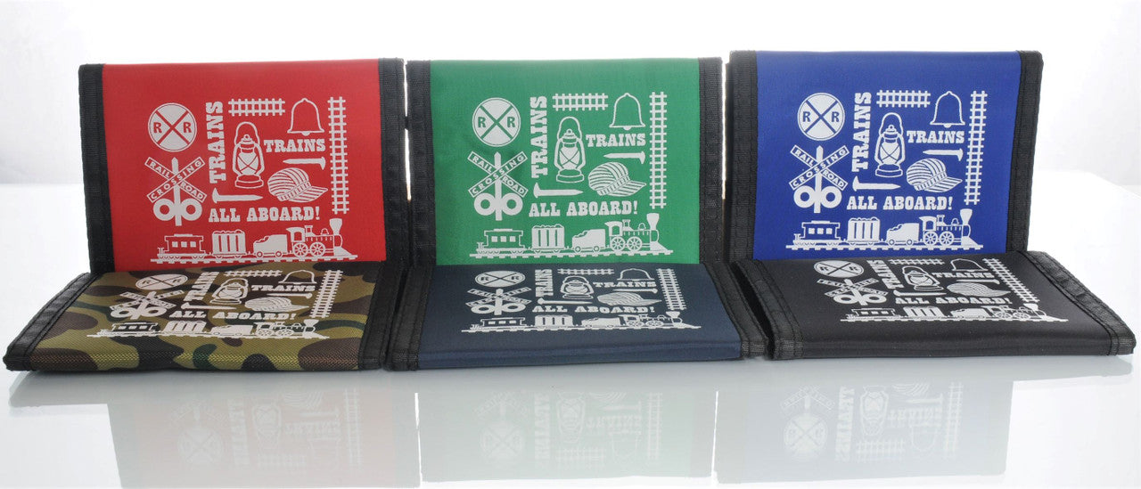 Train Icons Wallet Nylon Hook Loop