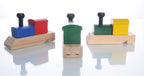 Locomotive Shaped Colorful Wooden Train Whistle (1 ct)
