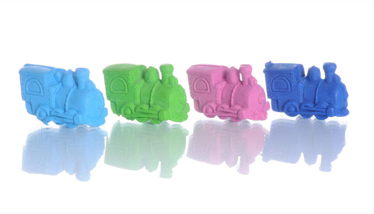 Locomotive Shaped Pencil Top Eraser 1pc only (assorted colors)