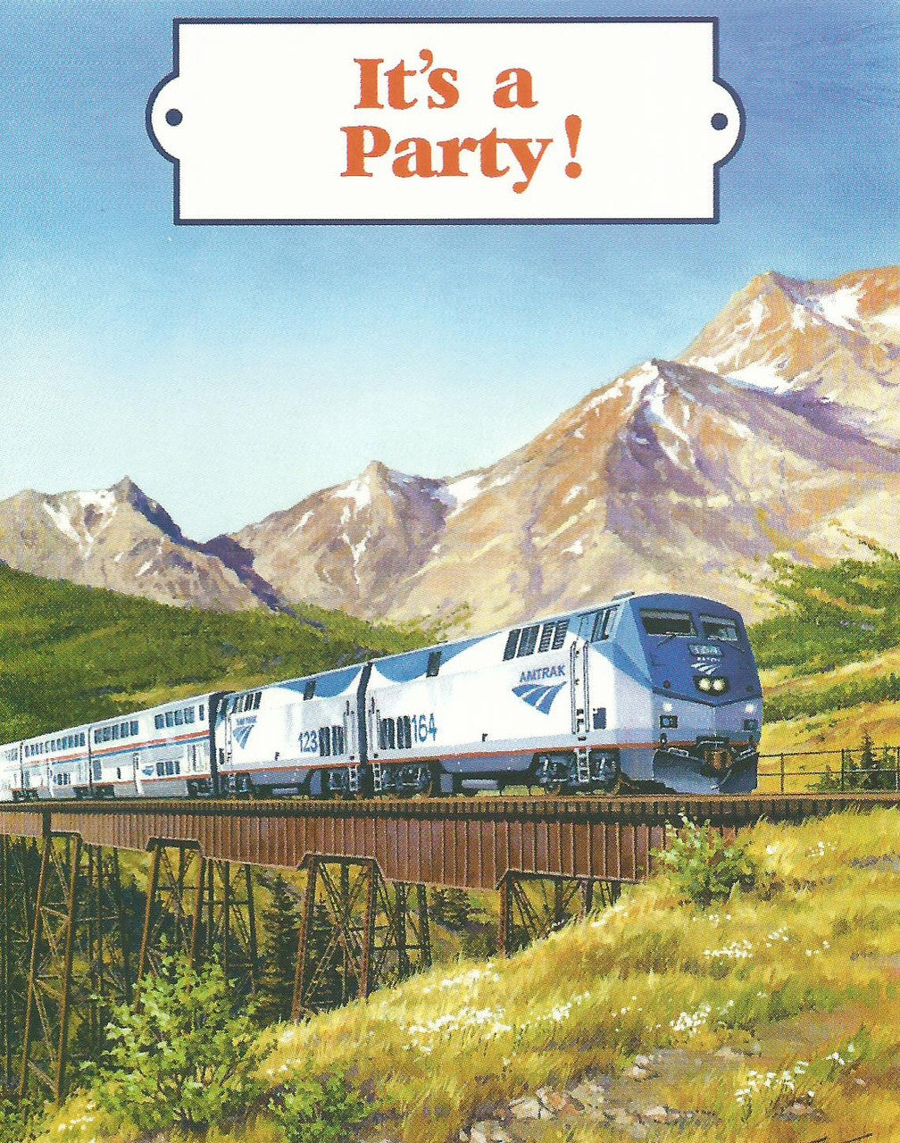 Amtrak Train Invitation Cards