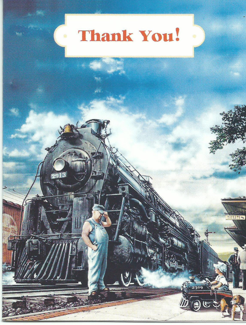 Whistle Stop Train Party Thank You Cards