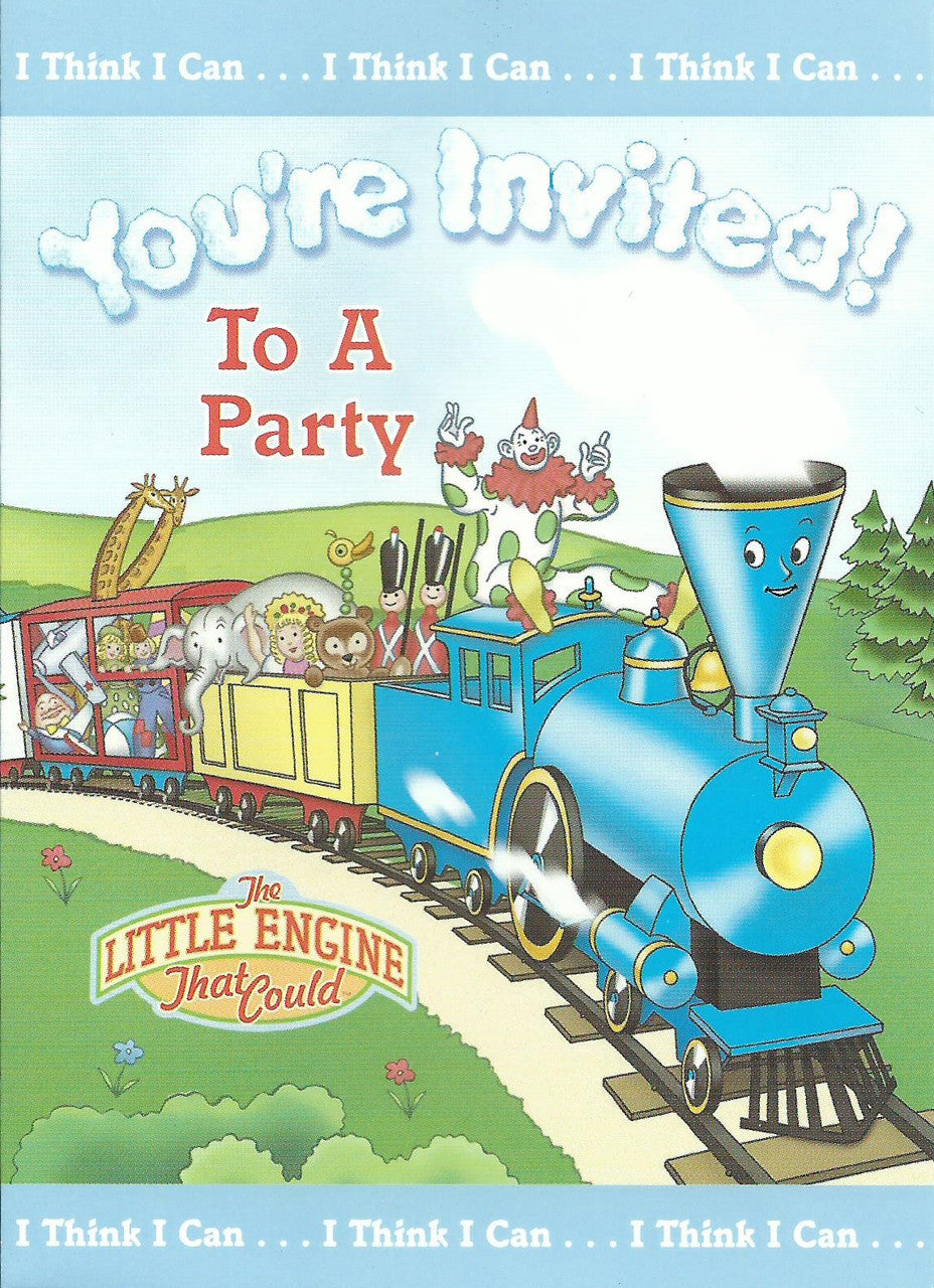 Little Engine That Could Party Invitation Cards