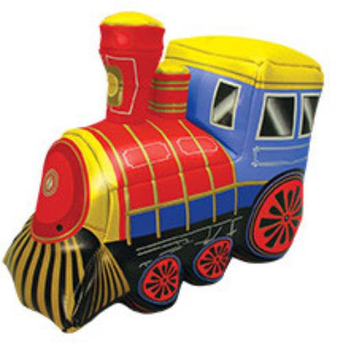 Soft Vinyl Steam Train Engine Shaped Toy