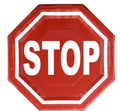 Stop Sign Octagon Shaped Dinner Plates (8 ct)  
