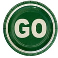 GO Sign Round Shaped Dessert Plates (8 ct)