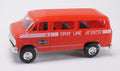 HO Scale Chevrolet Van - Airport Shuttle - Gray Line - Red