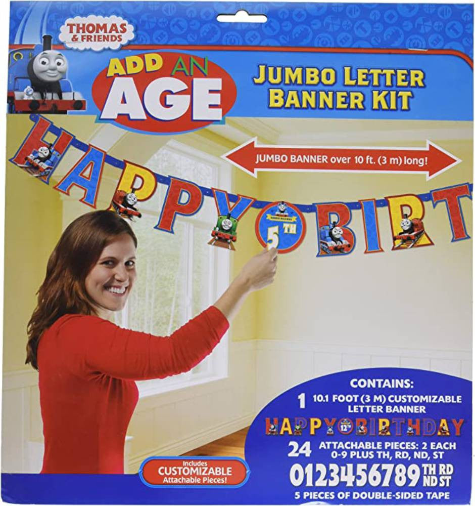 Thomas & Friends Add-an-Age Jumbo Letter Banner