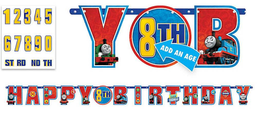 Thomas & Friends Add-An-Age Jumbo Letter Banner Kit