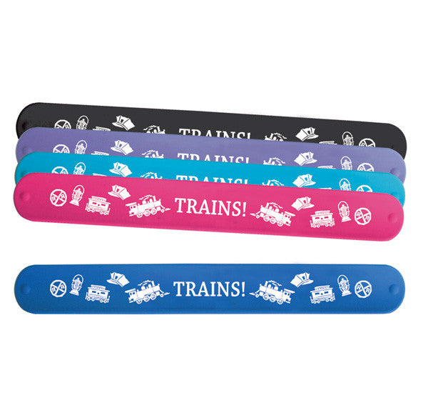 Train Icon Slap Rubber Bracelet