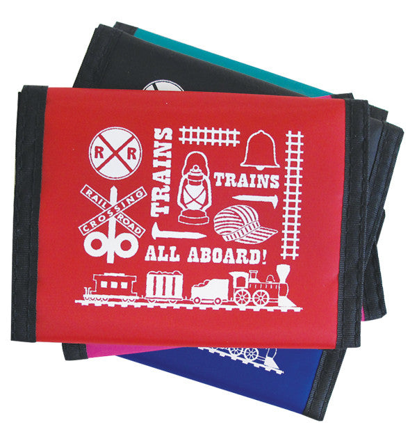 Train Icons Wallet Nylon Velcro