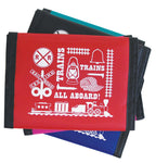 Train Icons Wallet Nylon Velcro