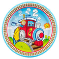 Two-Two Train 2nd Birthday Dinner Plates (8 ct)