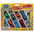 Die-Cast Metal & Plastic Race Car Set 10pc