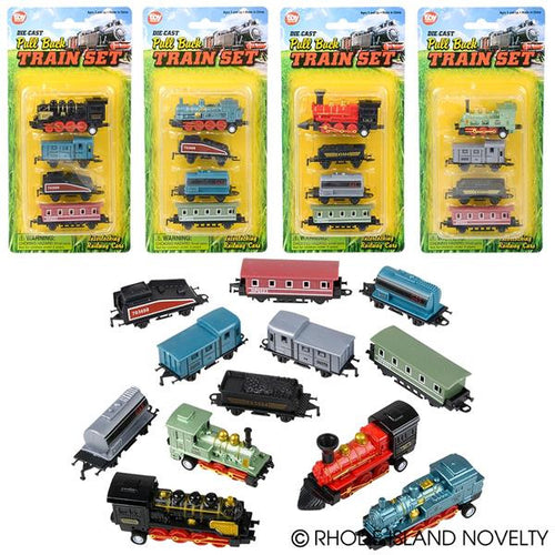 2" Die Cast Pull Back Mini Locomotive Train Set  (1 set only )