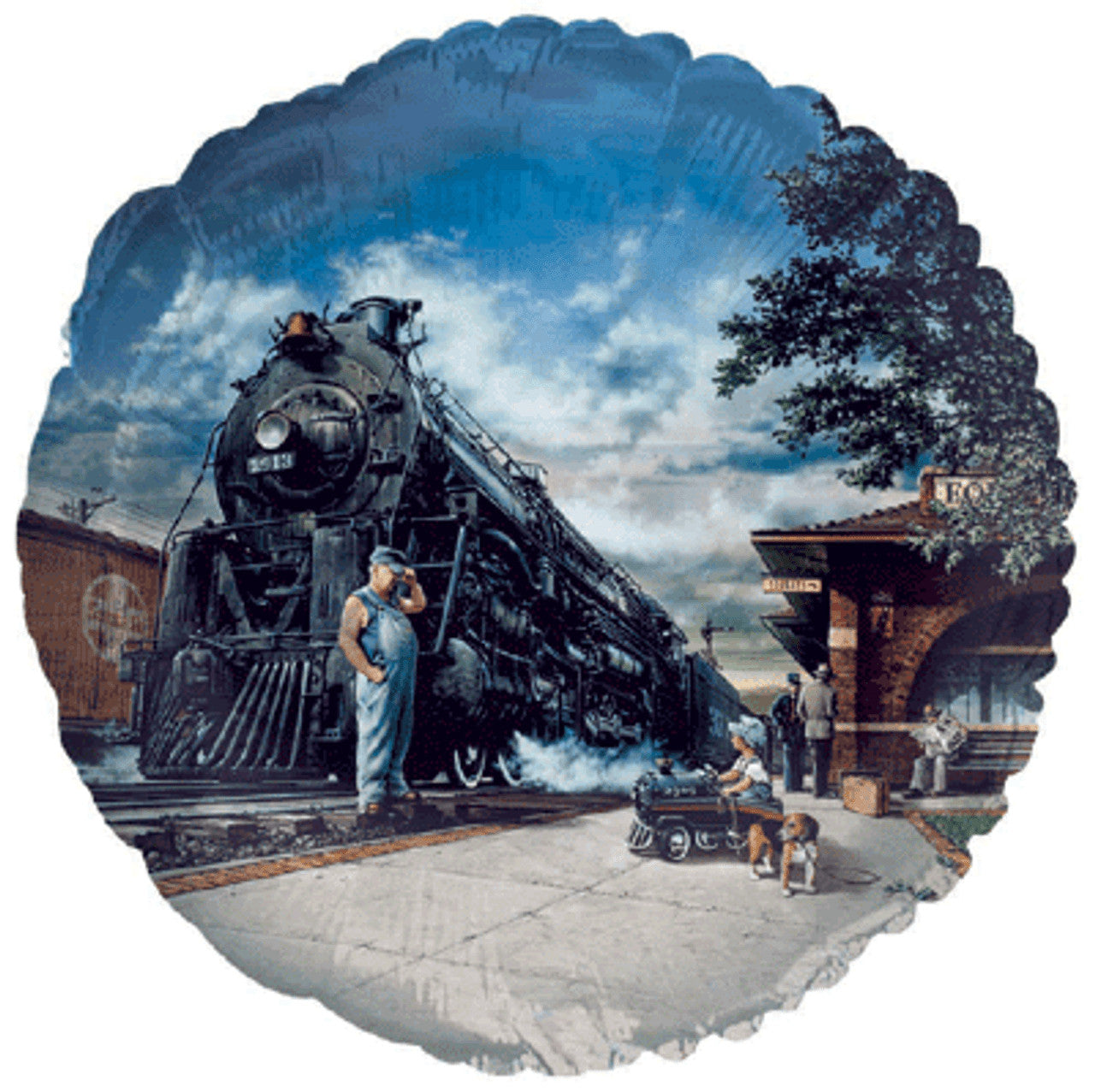 Whistle Stop Mylar (foil) Balloon