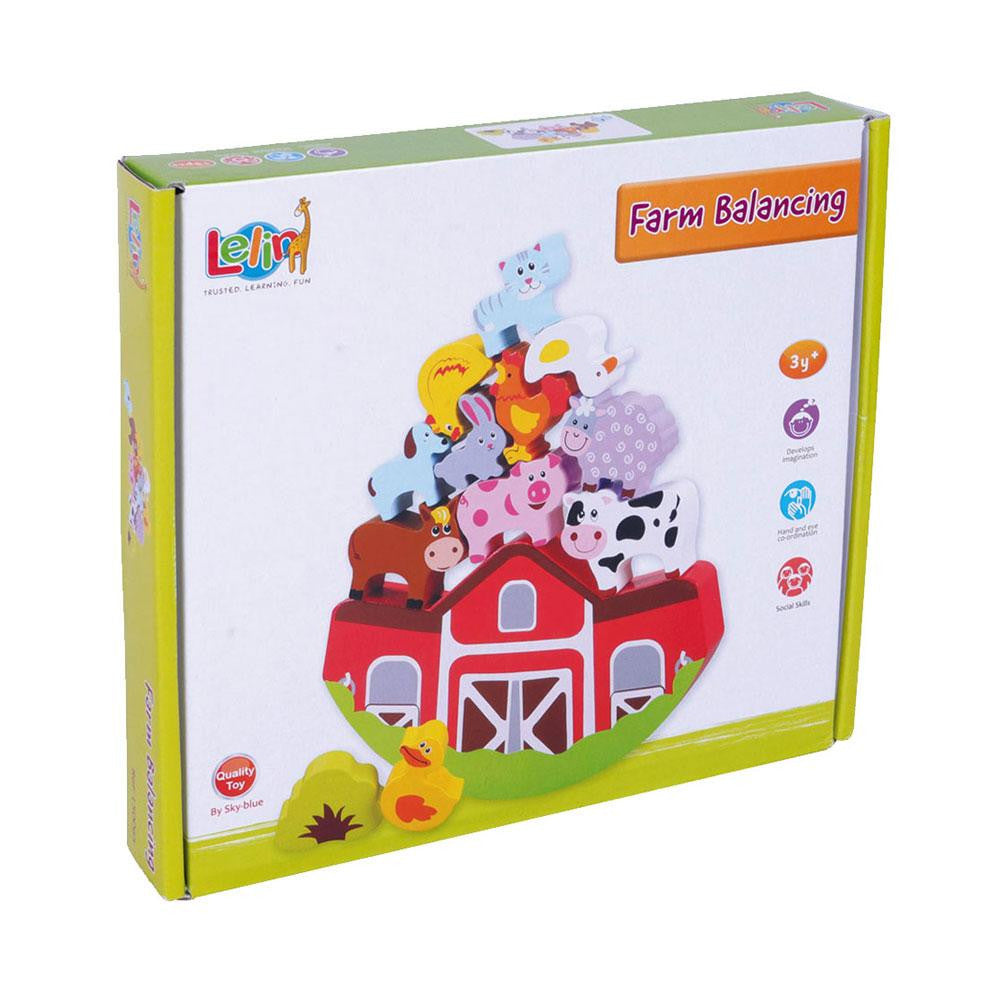 Wooden Farm Balancing Playset