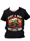 Just A Boy Who Loves Trains Shirt  2T