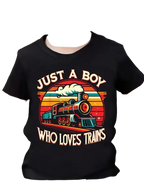 Just A Boy Who Loves Trains Shirt  2T