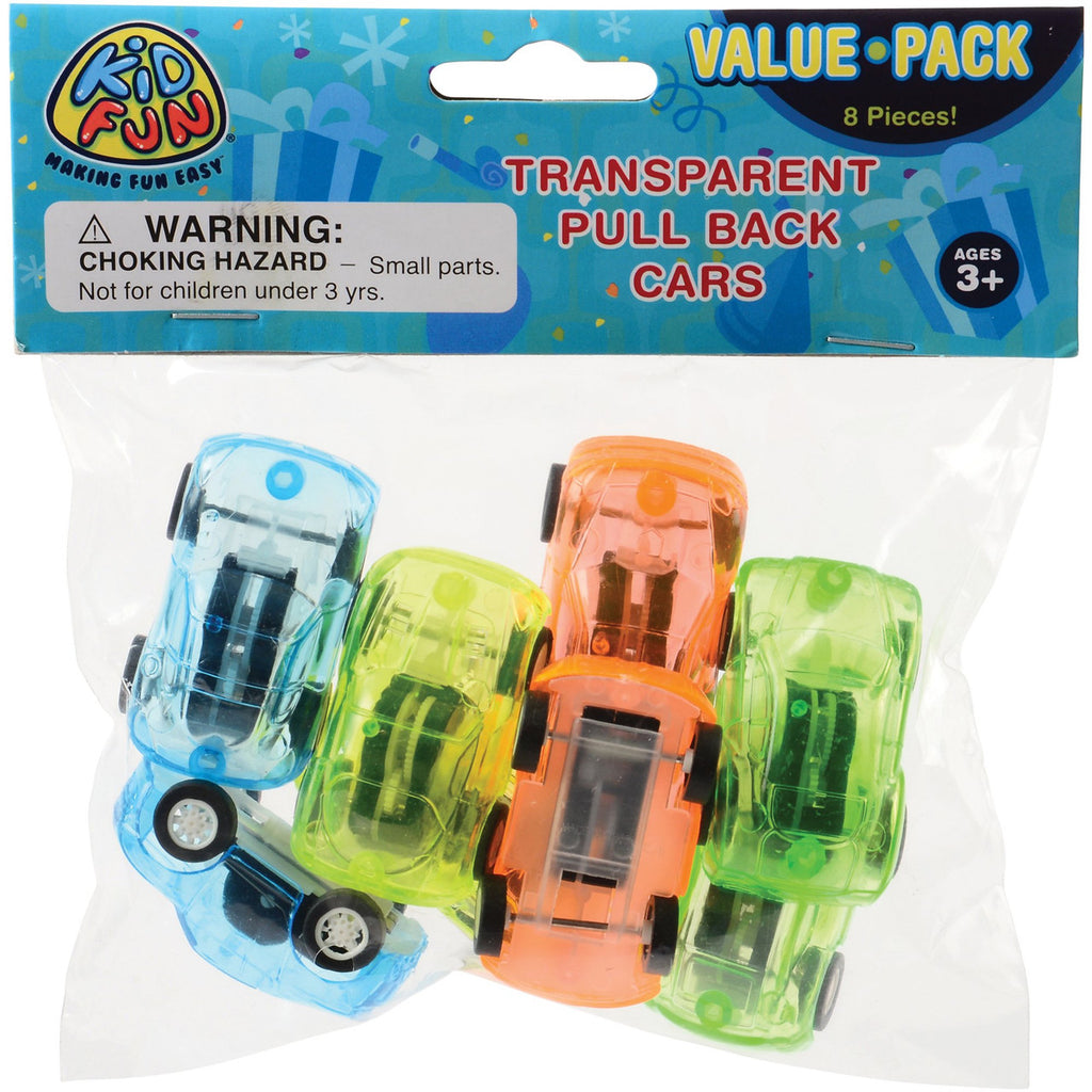 Transparent Pull Back Cars 8pc