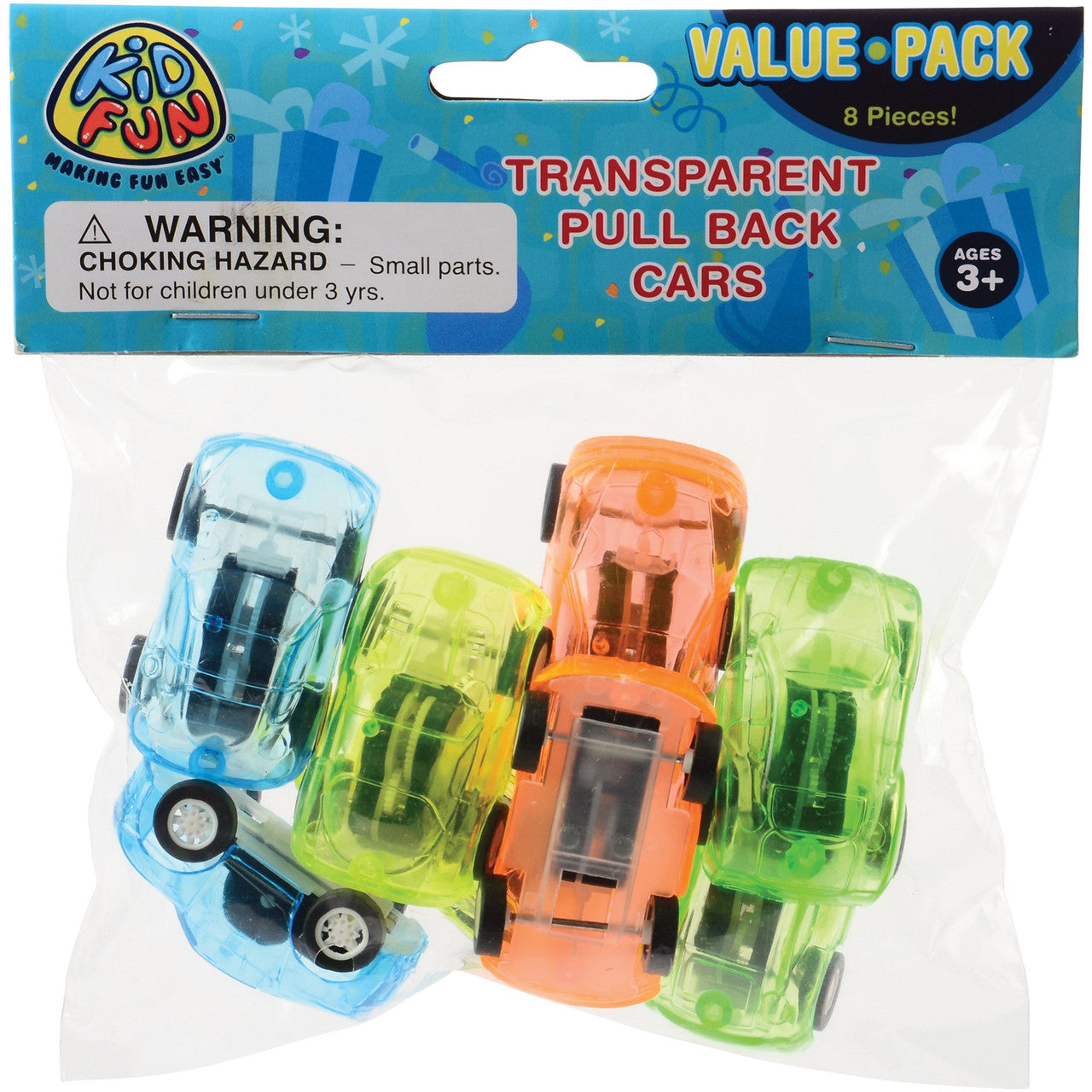 Transparent Pull Back Cars 8pc