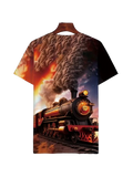 Vintage Steam Train Design Shirt Size 5-6