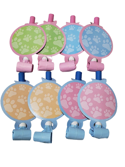 Pet Party Paw Print Blowouts (8ct)