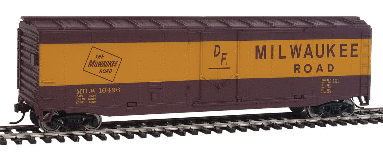 Boxcar - Ready to Run -- Milwaukee Road #16496 (Boxcar Red, yellow)