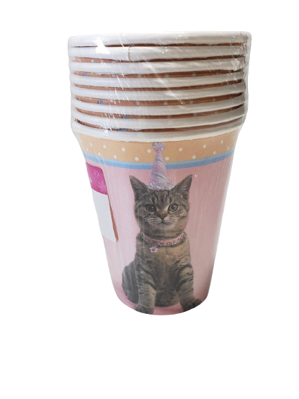 Pet Party Cat 9oz Cups (8ct)