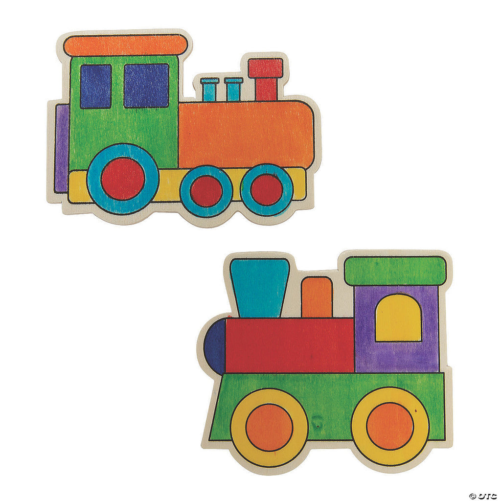 Color Your Own Trains 24pcs