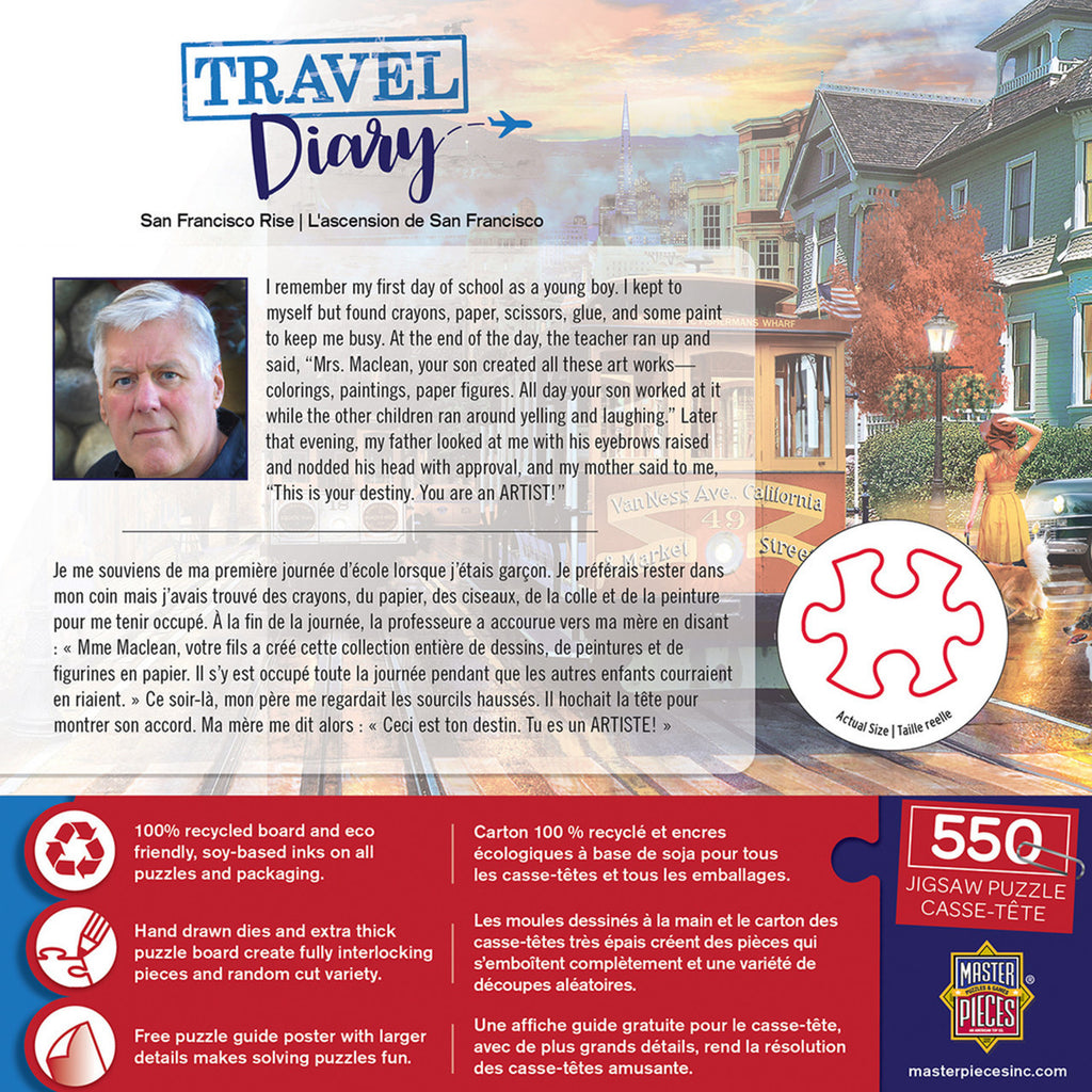 Travel Diary - San Francisco Rise 550 Piece Puzzle