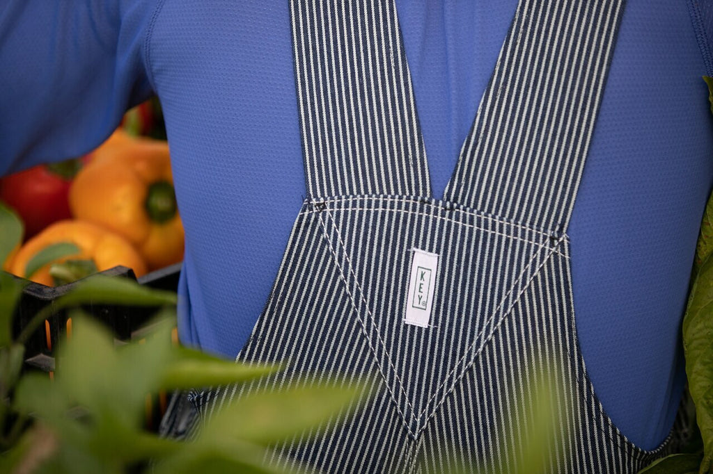 Key Hickory Stripe Denim Bib Overall 44x34