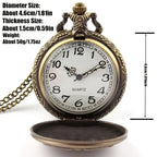 Retro Style Train  Pocket Watch