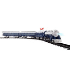 Lionel Battery-Operated Silver Bells Express Toy Train Set with Locomotive, Train Cars, Track & Remote with Authentic Train Sounds, & Lights for Kids 4+