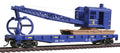 Flatcar with Logging Crane - Ready to Run -- Alaska Railroad (blue)