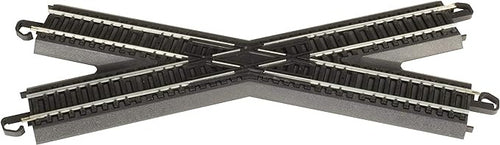  Bachmann Trains - Snap-Fit E-Z TRACK 30 DEGREE CROSSING (1/card - STEEL ALLOY Rail With Black Roadbed - HO Scale Medium