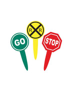 Railroad Crossing STOP- GO- Cupcake Picks (24ct)