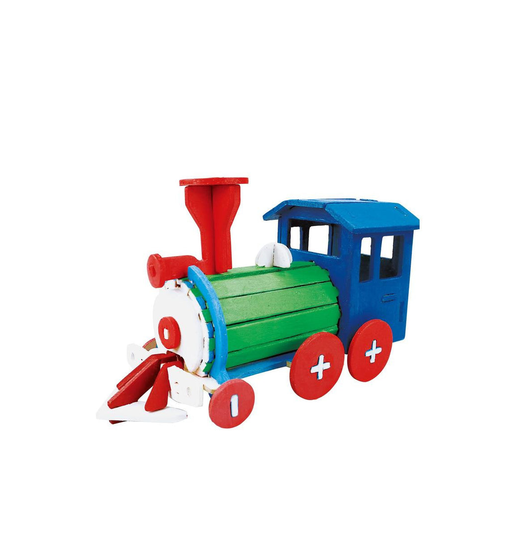 Locomotive Train 3D Wooden Puzzle Paint Box Craft Kit