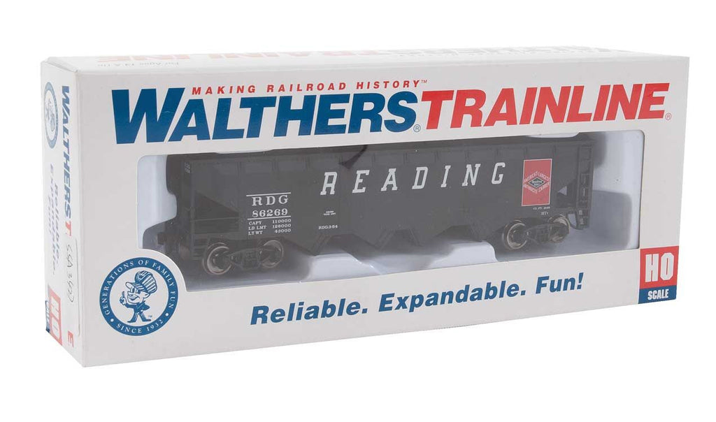 Offset Hopper - Ready to Run -- Reading (black, red; Large Lettering, Anthracite Logo)