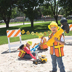  Yellow Plastic Construction Hats 12ct