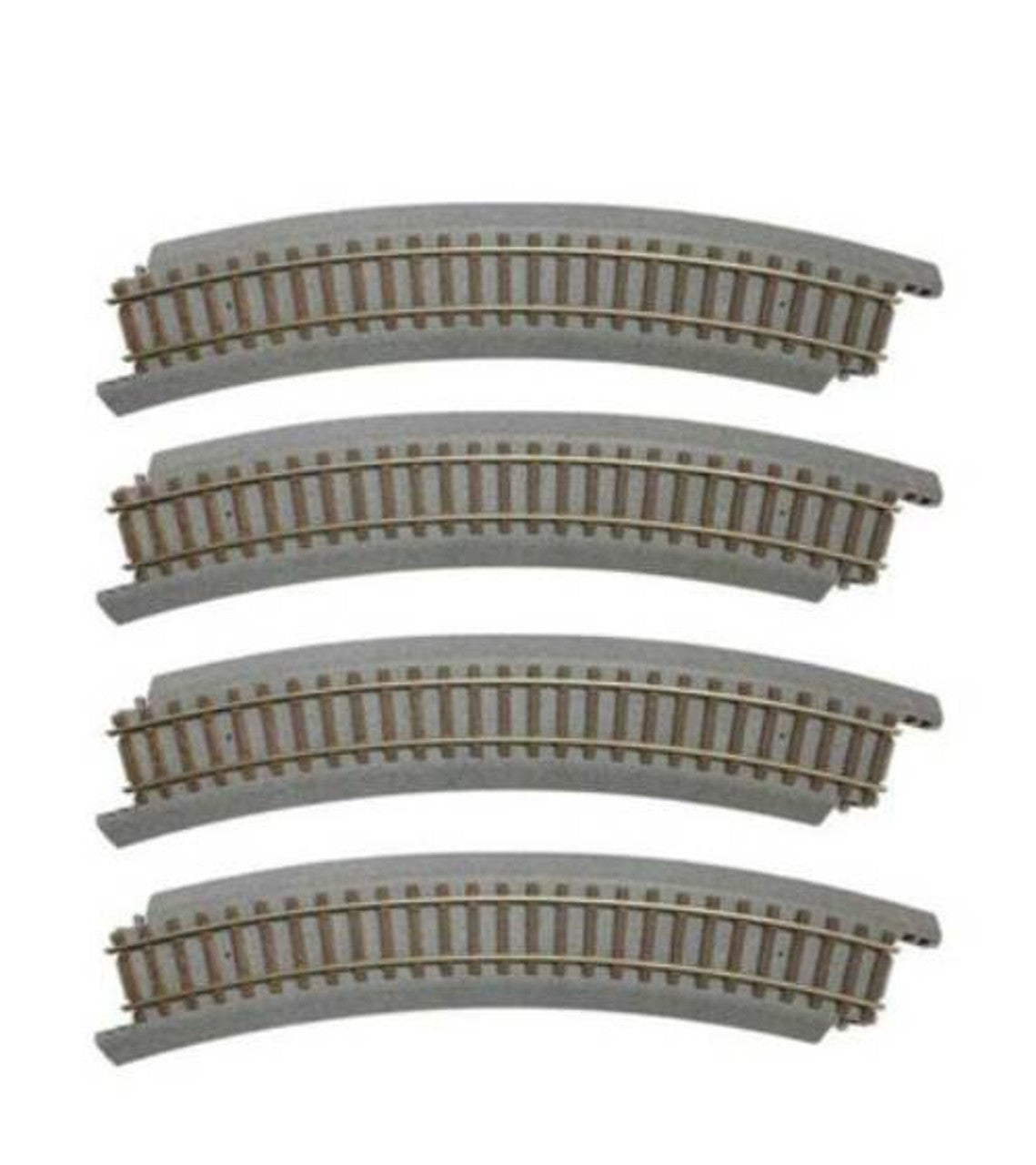 Power-Loc Track(TM) -- 18" 45.7cm Radius Curve pkg(4)