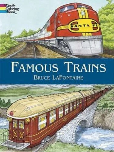 Famous Trains Coloring Book (Dover History Coloring Book) (Paperback)