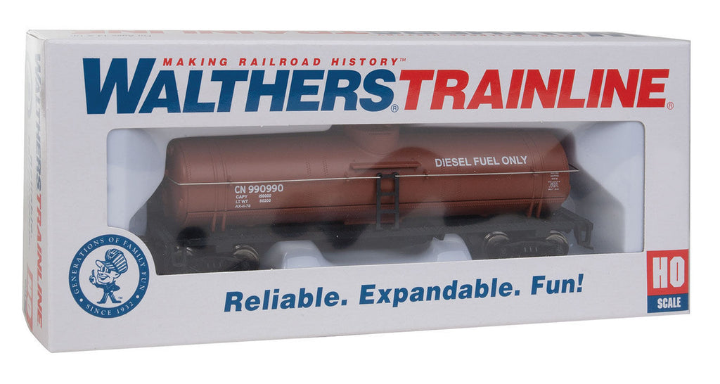 Tank Car - Ready to Run -- Canadian National (Boxcar Red, Diesel Fuel Service)
