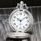 Silver/Gold Steam Locomotive Pocket Watch