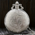 Silver/Gold Steam Locomotive Pocket Watch