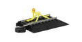 Snap-Fit E-Z TRACK® FLASHING LED BUMPER - STEEL ALLOY Rail With Black Roadbed - HO Scale.